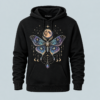 Black mystic moth graphic hoodie