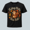Black nutty squirrel fall graphic t-shirt