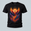 Black phoenix rebirth graphic t-shirt
